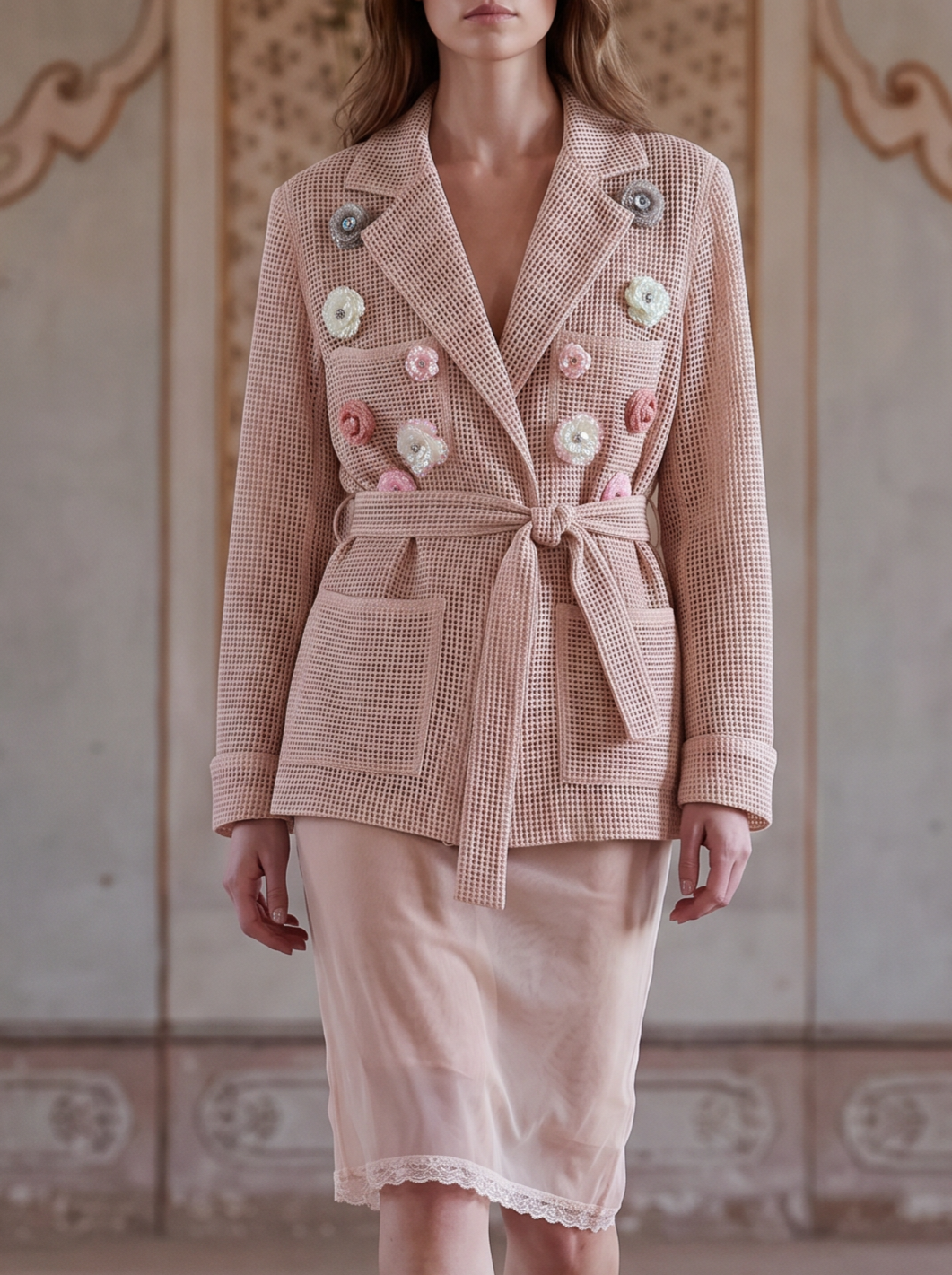 Rosali fleur pink detail
