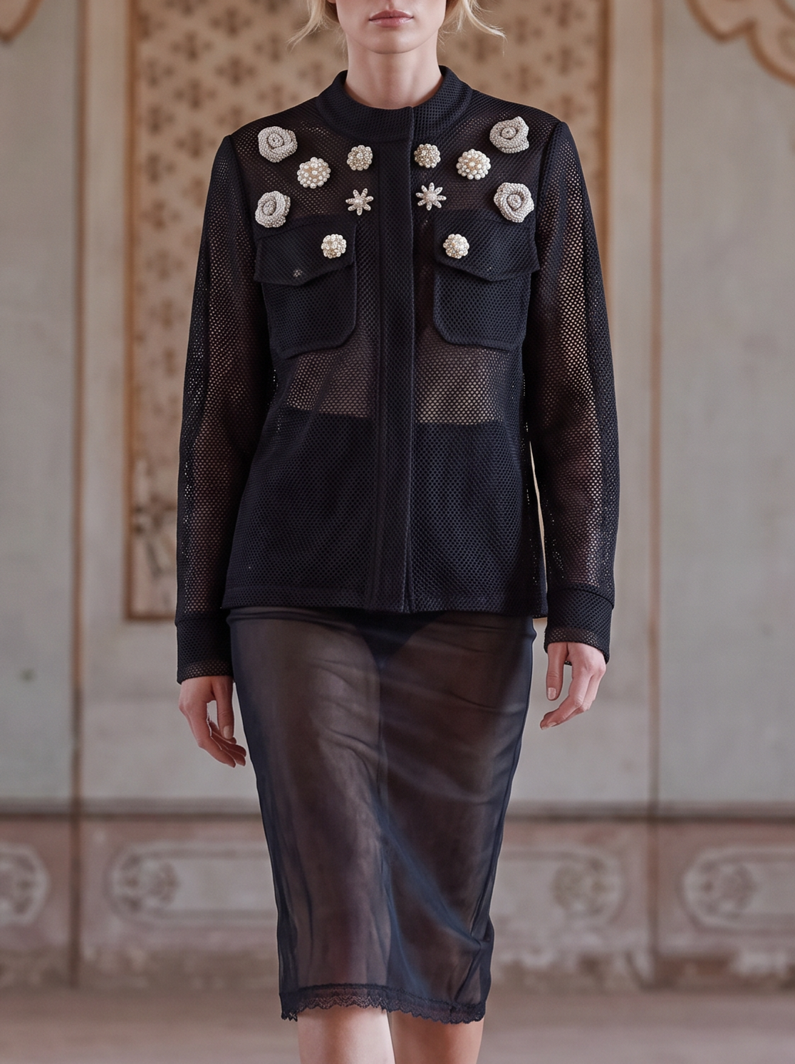 Rosalie jardin black detail