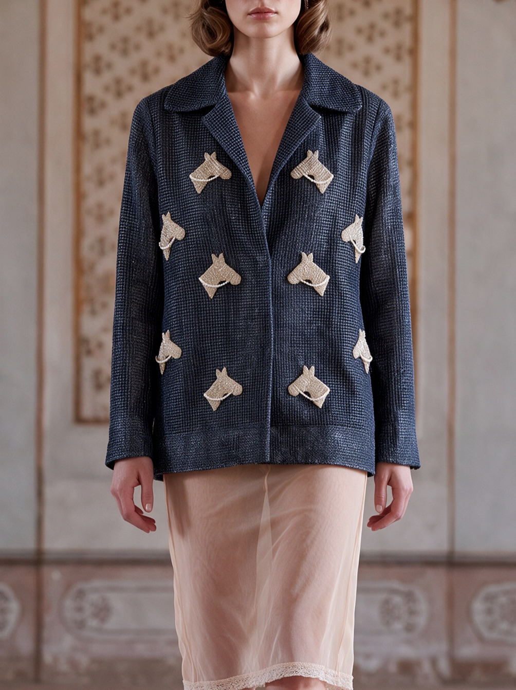 Rosalie saddle navy details